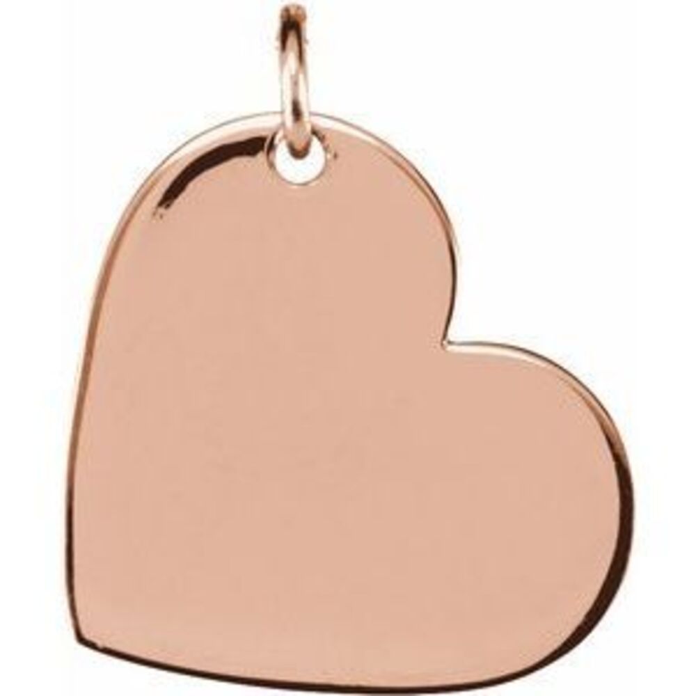 Kazi Luxury 14k Rose Be Posh Engravable Heart Pendant